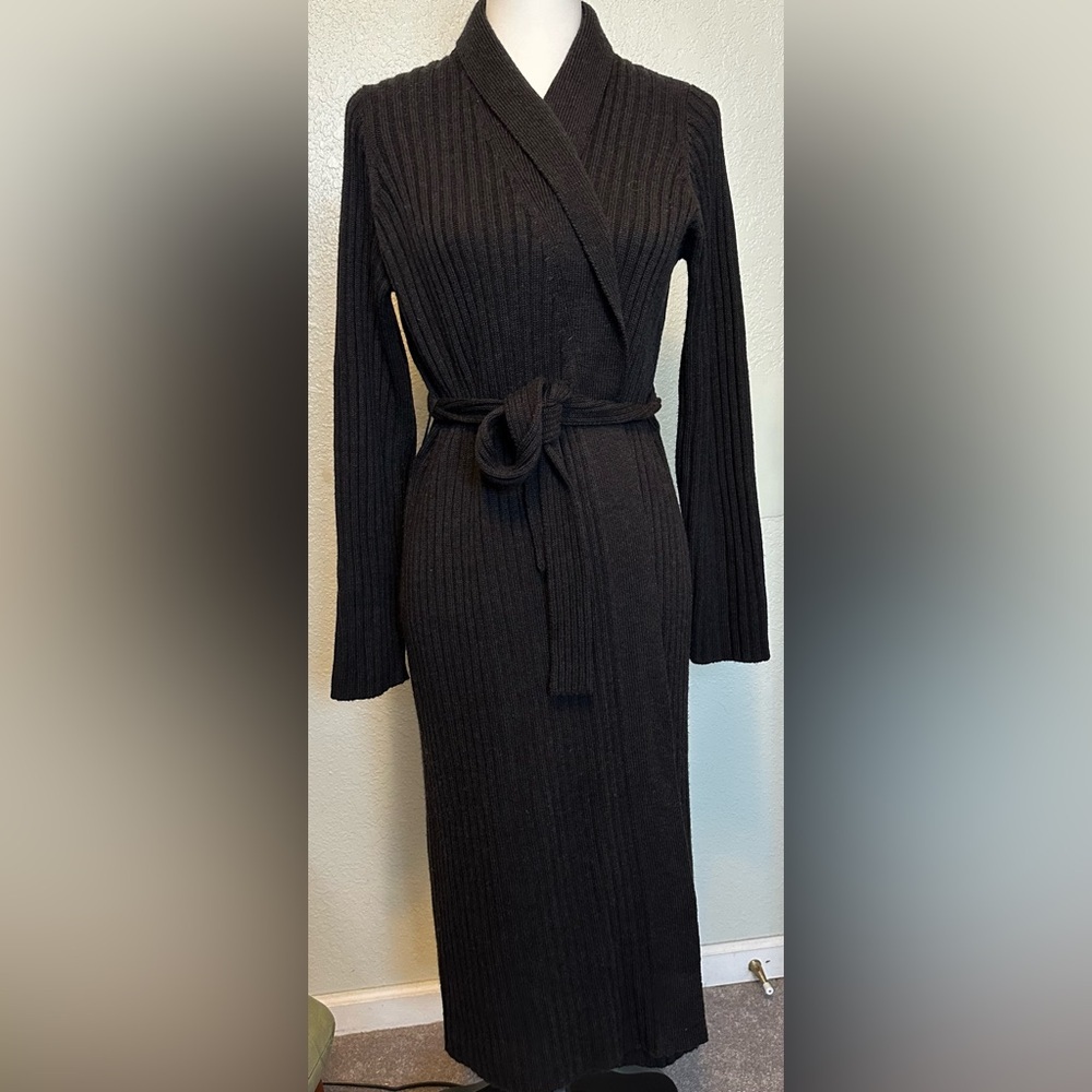 Lauren Ralph Lauren Merino Wool Cardigan Gray EUC M - Picture 2 of 4